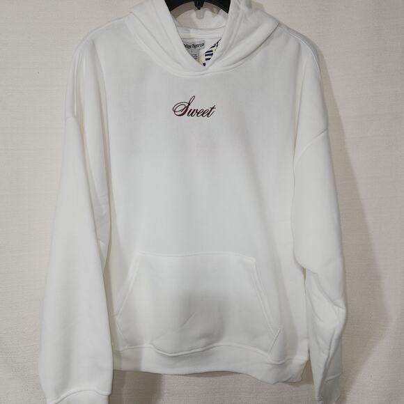 French toast women's white hoodie size Large - Picture 2 of 7